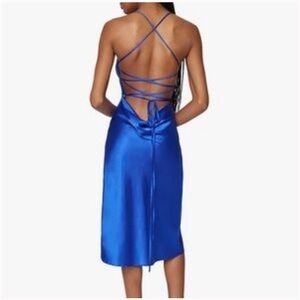 WeWoreWhat Danielle Bernstein Tie-Back Dress Blue